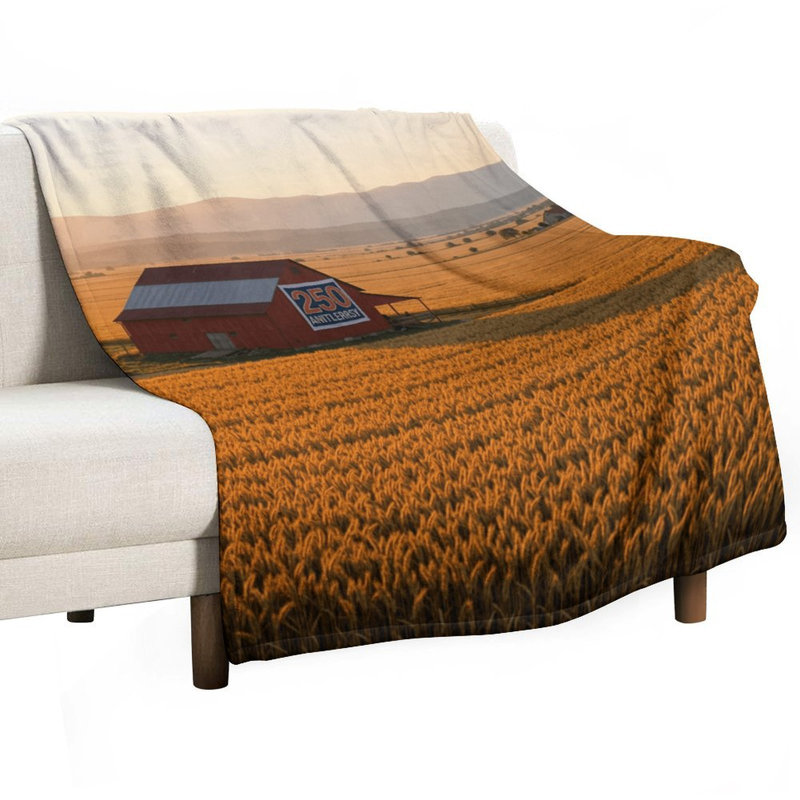 Jeté en flanelle de luxe grange rouge deux-cent-cinq, 30 po x 40 po