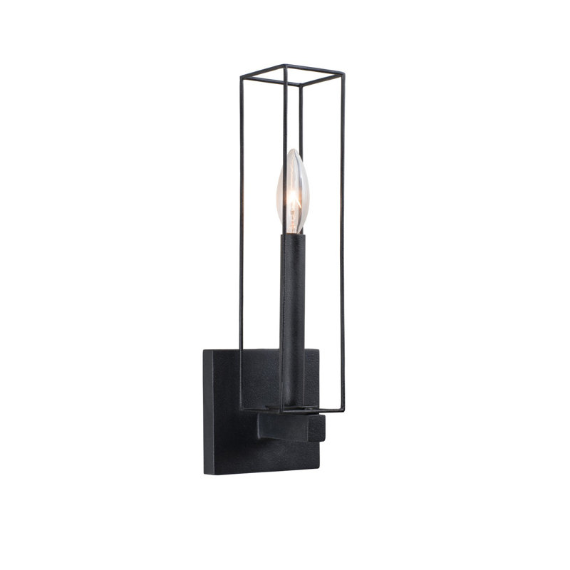 Allston 1 LT Black Iron Wall Sconce Kalco