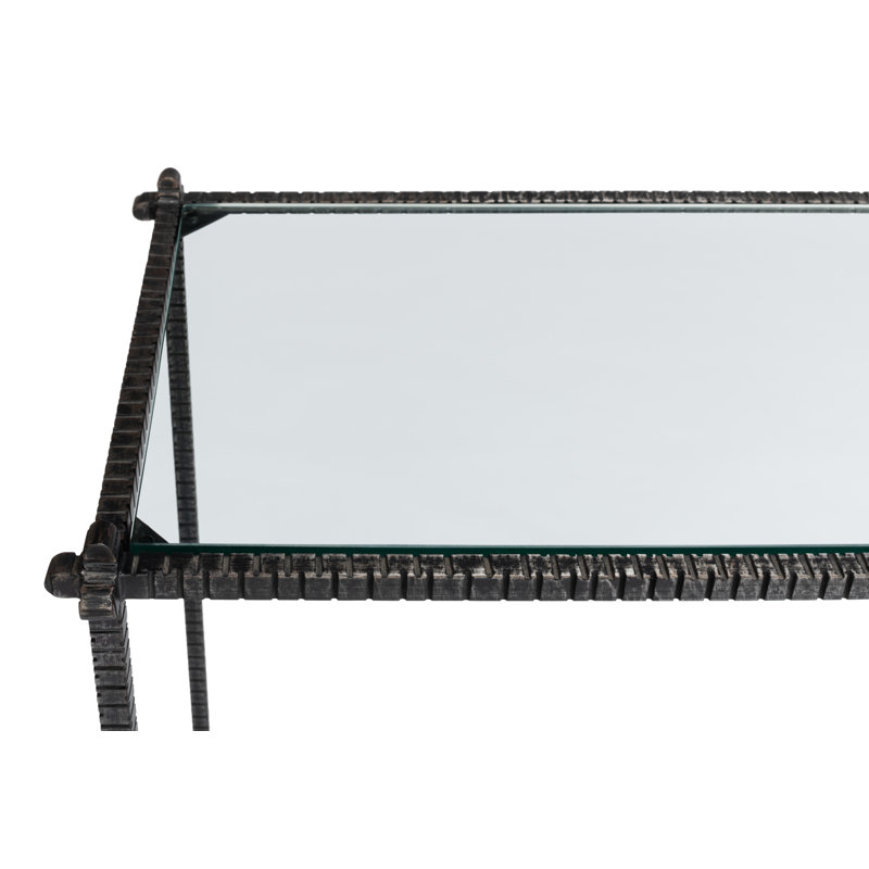 Hand Chased 60'' W Glass Console Table