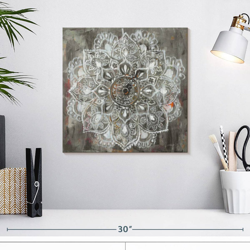 Mandala Kerner au neutre, H 16 po x l 16 po