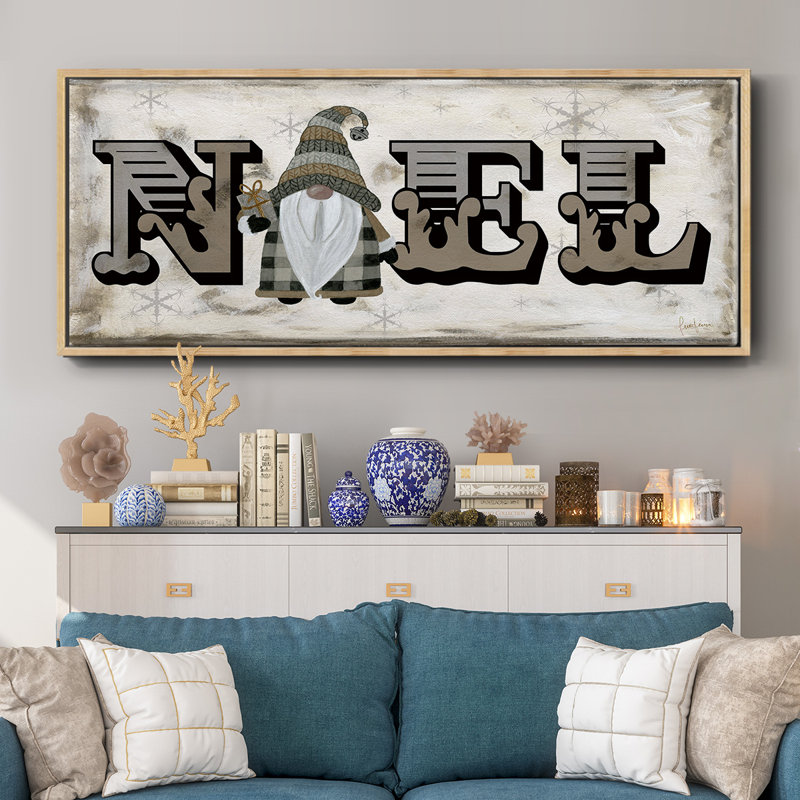 Winter Wonderland Friends Noel - toile encadrée, H 12 po x l 30 po