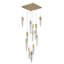 Lustre 15 lumières avec pendentifs suspendus en cristal-1109120453