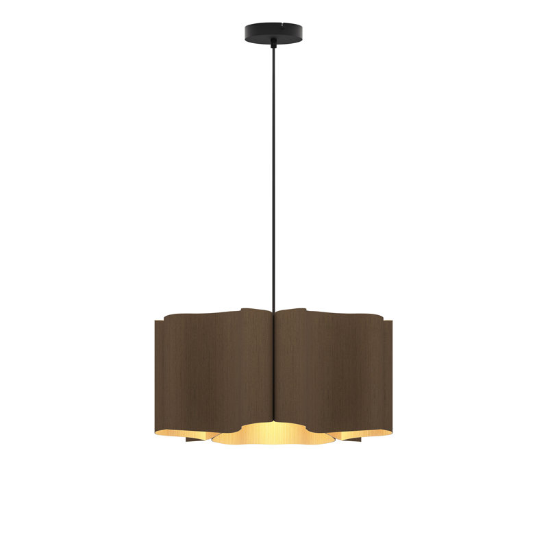 Luminaire suspendu simple 1 lumière Paulina, Ébène