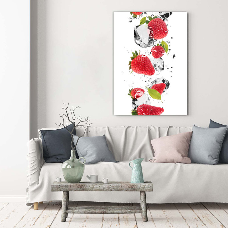 strawberries 1 Piece Wrapped Canvas Wall Art