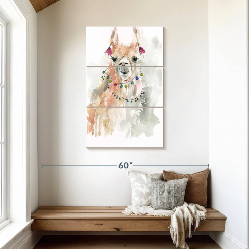 Llama Drama I, 45" H x 28" W