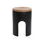 Table d'appoint ronde 18,3 po H, table d'appoint de patio moderne avec base arquée