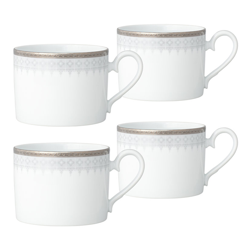 Noritake Silver Colonnade Cups, 8 oz.