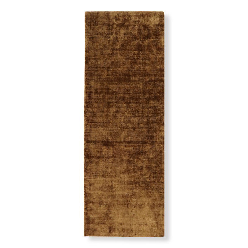 Tapis cuivre soyeux tissé à la main Lux, Tapis de couloir 2 pi 6 po x 12 pi