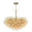 Bubbles Chandelier with Amber Glass-280817179