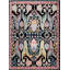 Hand Knotted Wool Floral Area Rug in Black