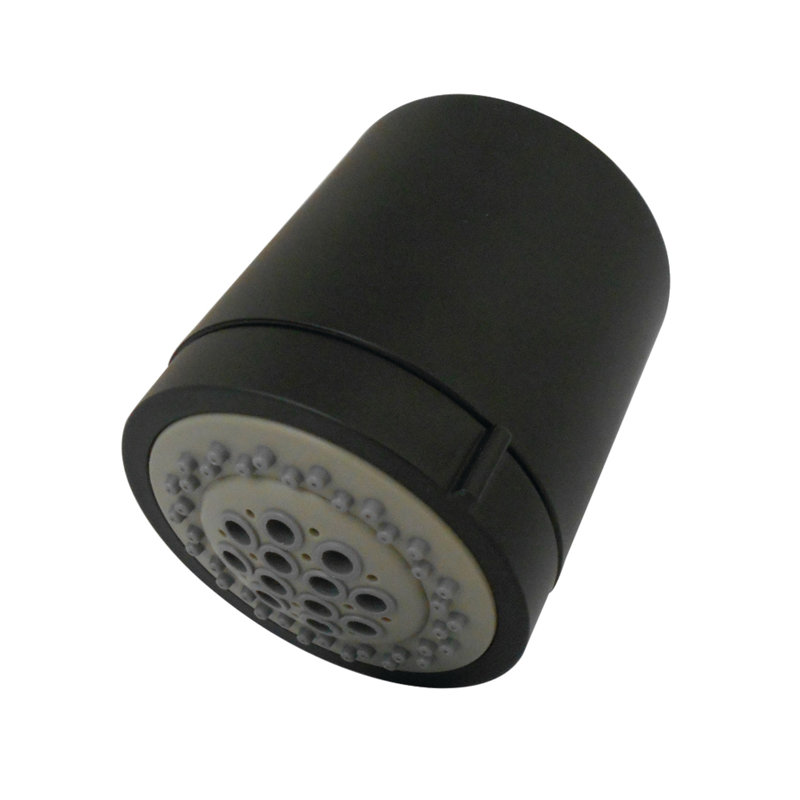 Pomme de douche ronde 3/16/2 pouces en ABS Kingston Kingston, Noir mat