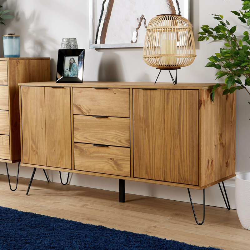 Rothley 130.6cm Solid Wood Sideboard, Pine