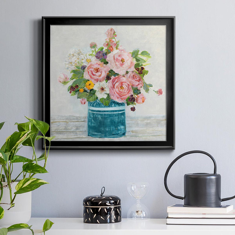 Cottage Cottage I - Peinture sur toile encadrée, Noir, H 34,5 po x l 34,5 po x P 1,5 po