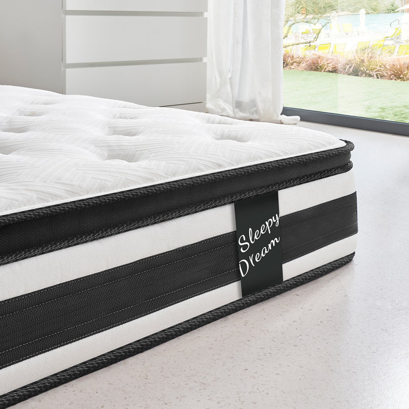 12 Inch  Breathable Oeko-Tex 100  Memory Foam Sponge Individual  Pocket Spring Mattress, Full