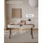 Bureau moderne en noyer avec pieds croisés en acier inoxydable-710565326-710565314