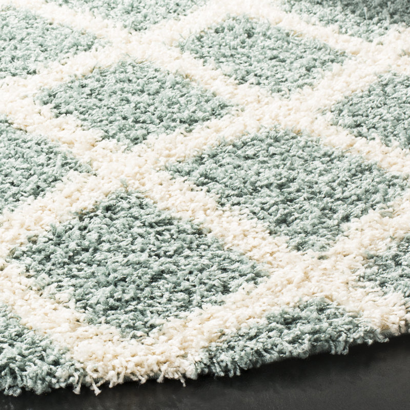Arsheq Sgd-Dallas Shag Performance Geometric Rug, Round 6'