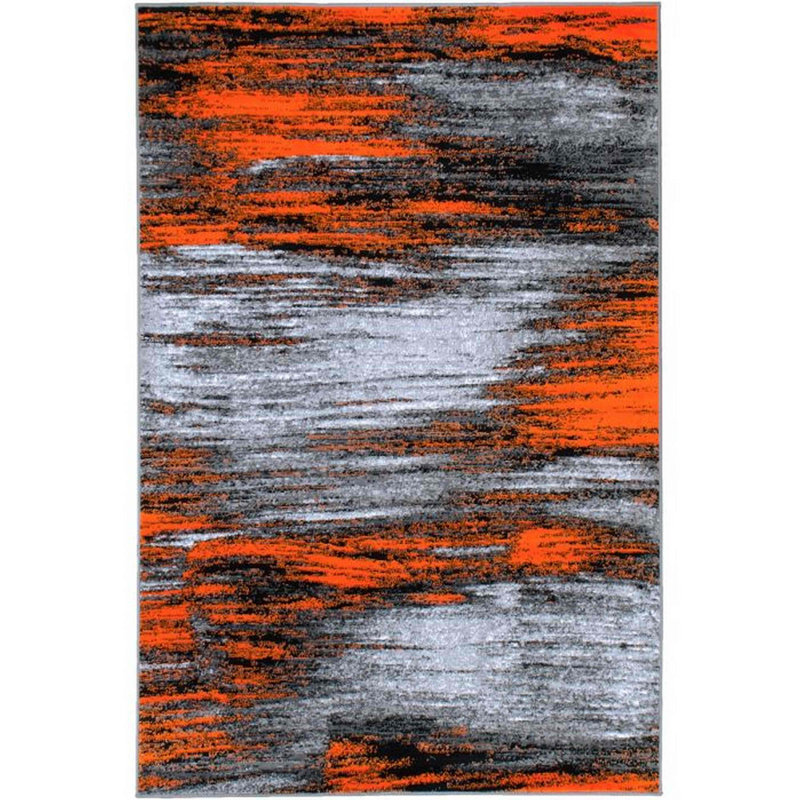 Tapis géométrique tissé à la machine, Rectangle 7 pi 8 po x 10 pi