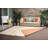 Deltufo Moroccan Reversible Flatweave Polypropylene Indoor / Outdoor Area Rug - Orange & Green-1785704272