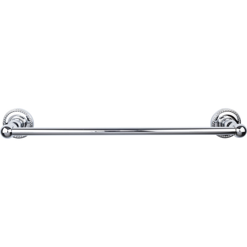 Edwardian Bath Single 20 1/2" Wall Mounted  Towel Bar, Polished Chrome