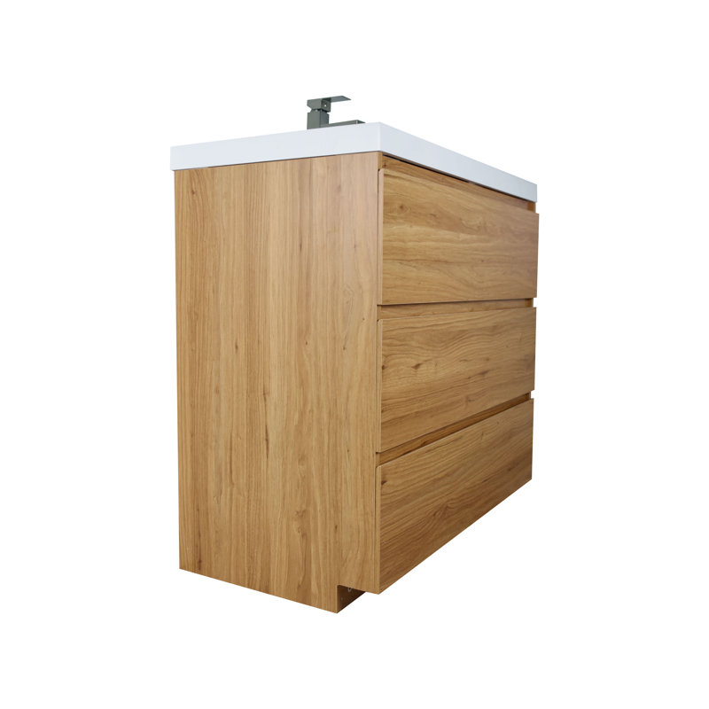 Ensemble de meuble-lavabo simple 35 po Hargrave, Chêne naturel