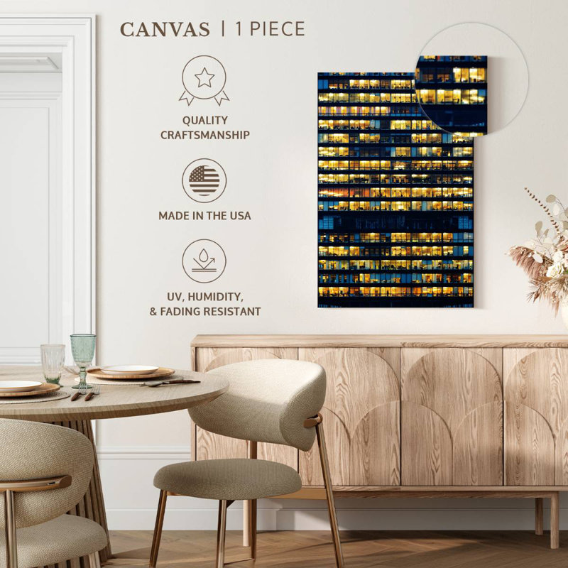 Lilie Office Building At Night, 48" H x 32" W