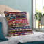 Coussin décoratif rayé multicolore fait à la main Kennamer-132116542