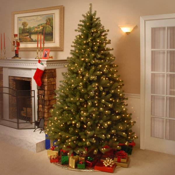 The Holiday Aisle® 7.5' Lighted Spruce Christmas Tree & Reviews | Wayfair