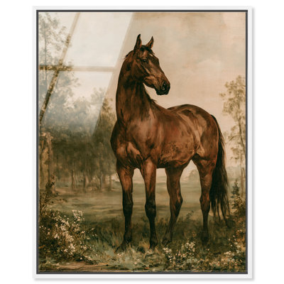 Chestnut Majesty I, reproduction acrylique encadrée, art mural vintage par Art Remedy, cadre blanc, 20 x 24