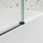 Porte de douche coulissante pour baignoire, verre trempé 5/16 po, noir mat, conception de fuite durable