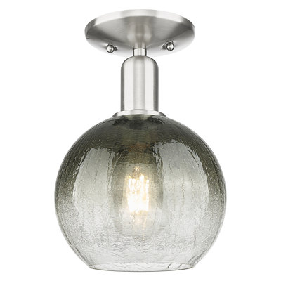 Downtown Urban - Boyle - 1 Light 8" Semi-Flush Mount - Blue Shade
