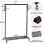 Orfelinda 62.25'' Metal Rolling Clothing Rack