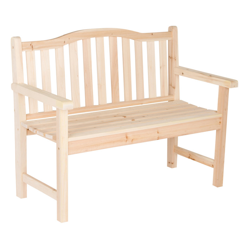 Banc de jardin d'extérieur 44,75 po Susila, Naturel