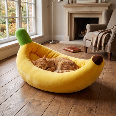 Dog Bed Cute Banana Pet Bed Soft Kitty Bed Dog Bed Indoor Pet Sleeping Mat Pet Supplies Cat Bed