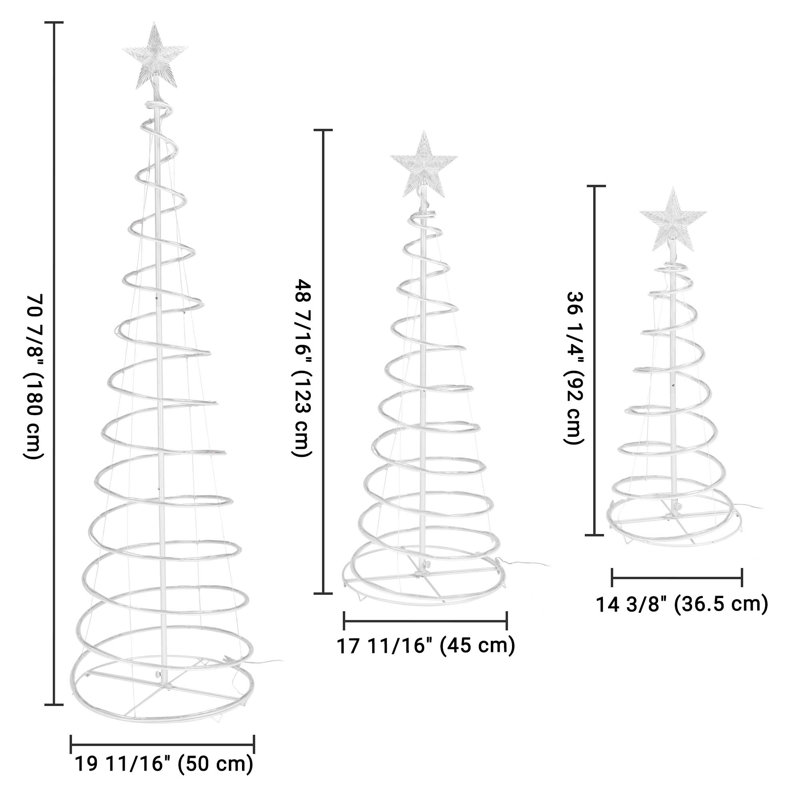 Arbre illuminé, Multicolore
