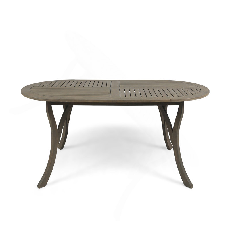 Acacia Wood 70" Dining Table, Gray