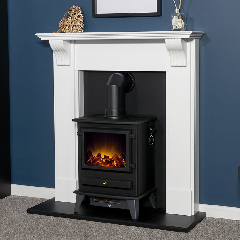 Harrogate Adam 100cm W Electric Electric Fireplace Suite with 6828 BTU