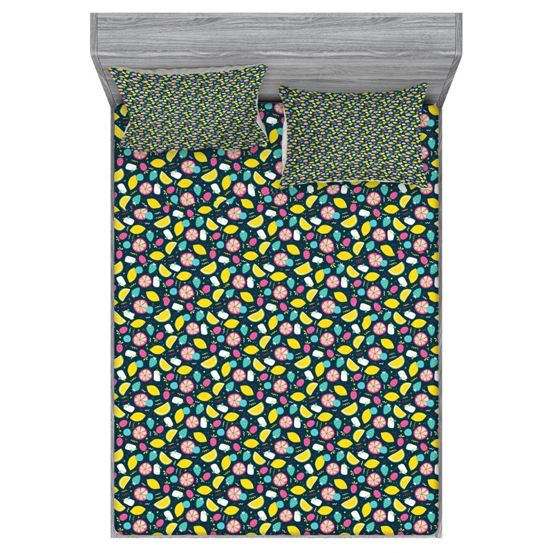 Microfiber Sheet Set, Queen Sheet Set with Fitted Sheet