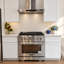 36 in. 5.2 cu. ft. Natural Gas Range and Convection Oven in Black with True Simmer Burners-640147740-640147713