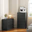 6 tiroirs, commode 47,2 po, commode de chambre à coucher moderne pour garde-robe et salon, noir-1919203965