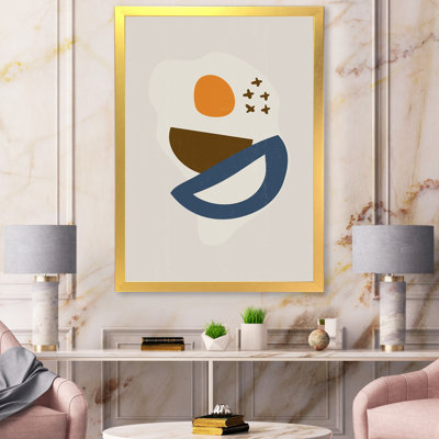 «Abstract Sun Moon Geometric Print I», impression sur toile