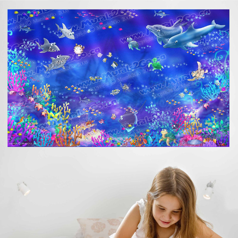 Adhésif décoratif Sea Life II, H 37 po x l 60 po