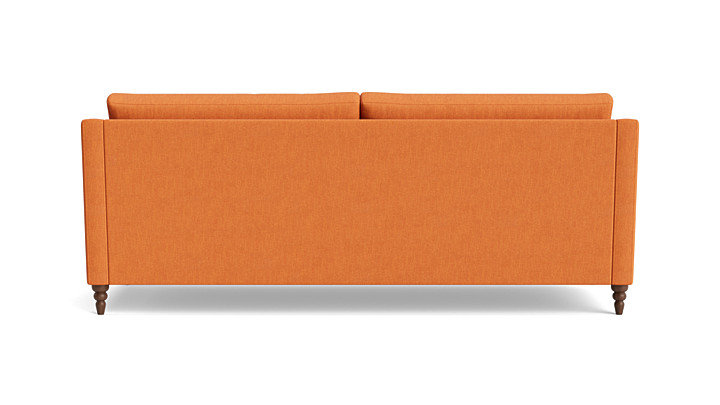 Vera Sofa (85"), Walnut Finish (Turned), Performance Weave - Carrot