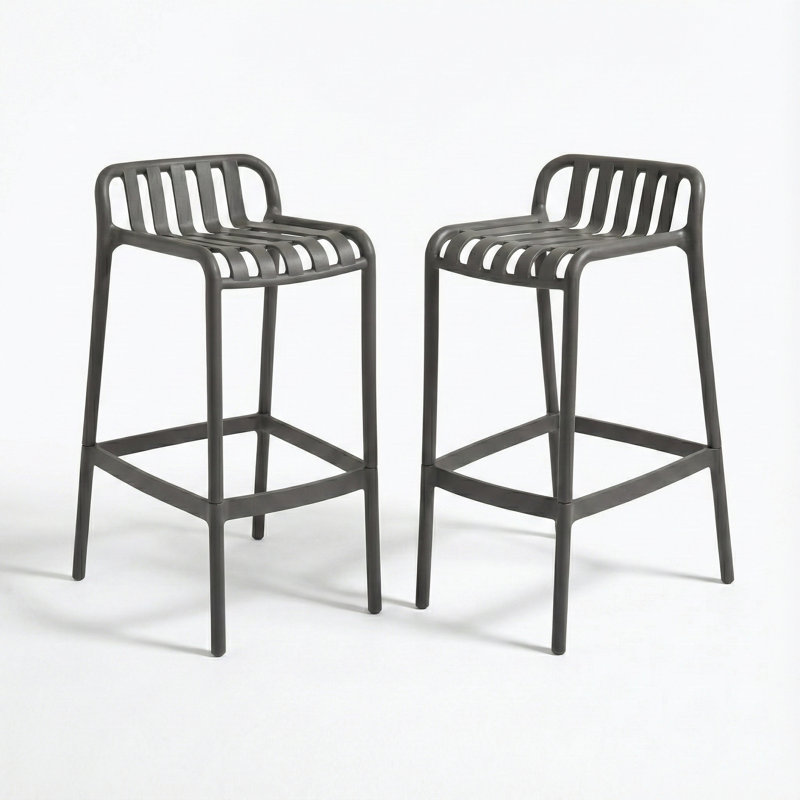 Outdoor 77cm Bar Stool, Grey