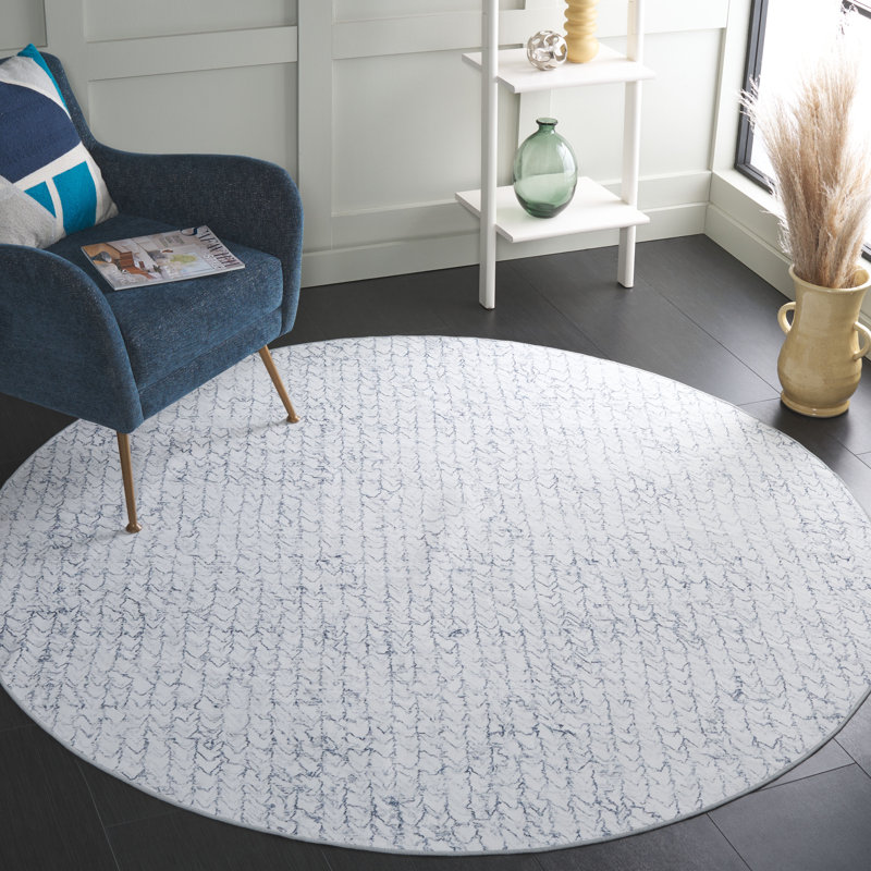 Athiran Performance Machine Washable Rug, Round 6'