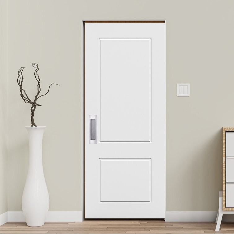 Paneled Wood and Vinyl Prefinished Sliding Closet Door