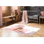 Tapis rectangulaire rose / brun en polyamide tissé à la machine Ipina-2038826140