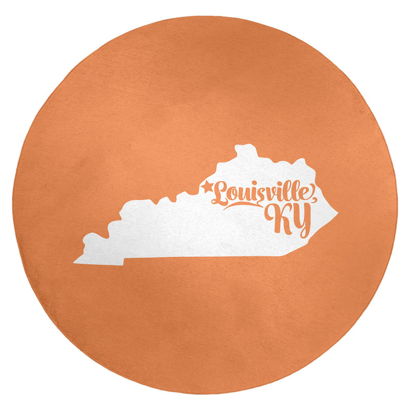 Tapis en poly-chenille louisville kentucky, Rond 5 pi