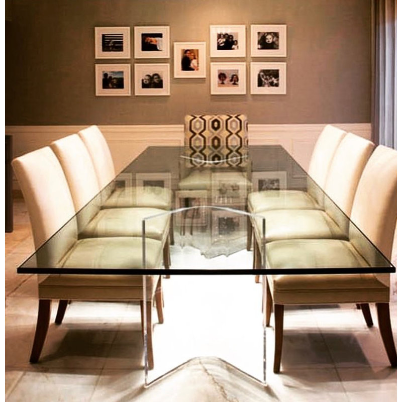 Boomerang Glass Dining Table