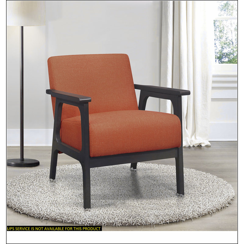Fauteuil orange Tadcaster avec 4 pieds, Orange