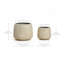 Ensemble de pots de fleurs ronds 15 pièces P 15,8 ", faux marbre intérieur nervuré avec trou de drainage-641181531-641181534